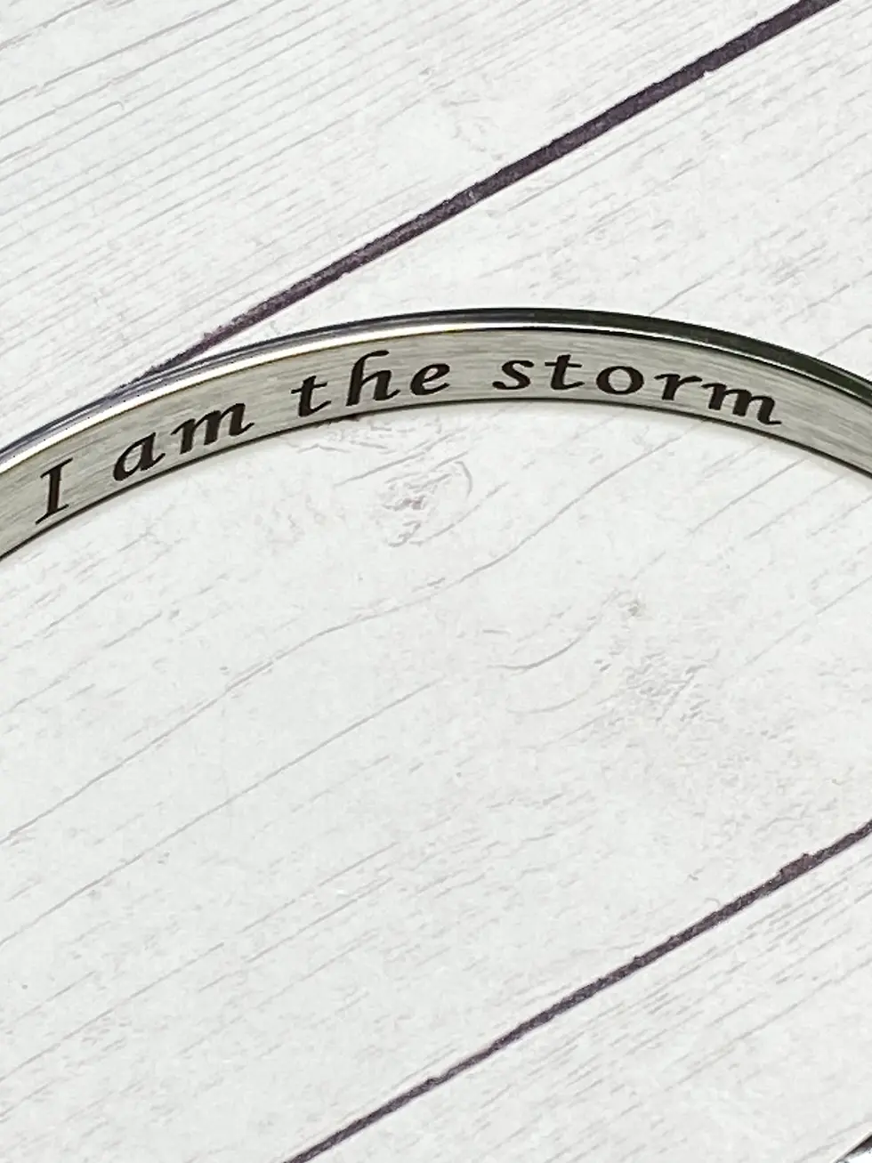 Thumbnail: I am the storm, you are strong gift idea, bracelet for strong woman, keep going 