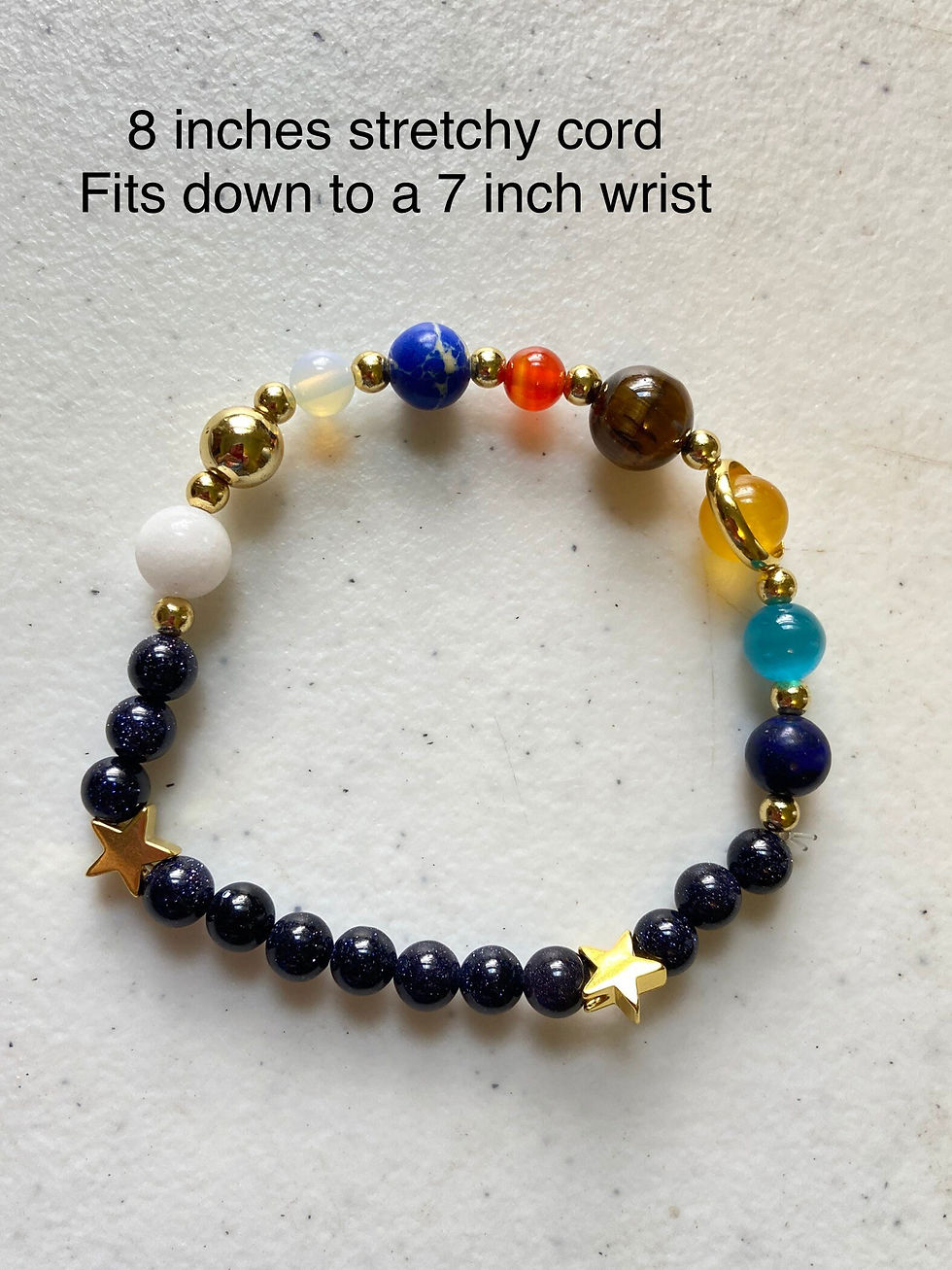 Thumbnail: Solar System Bracelet – Universe Galaxy Eight Planets Natural Stone Bead Bracele