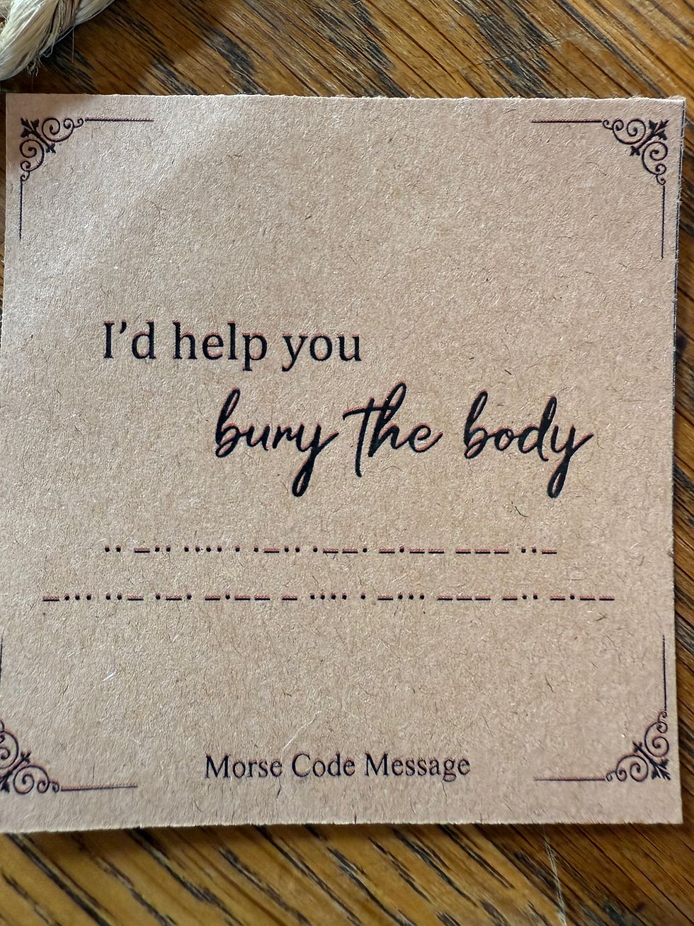 Thumbnail: I’d help you bury the body/ Morse code bracelet for best friend / bff gift idea 