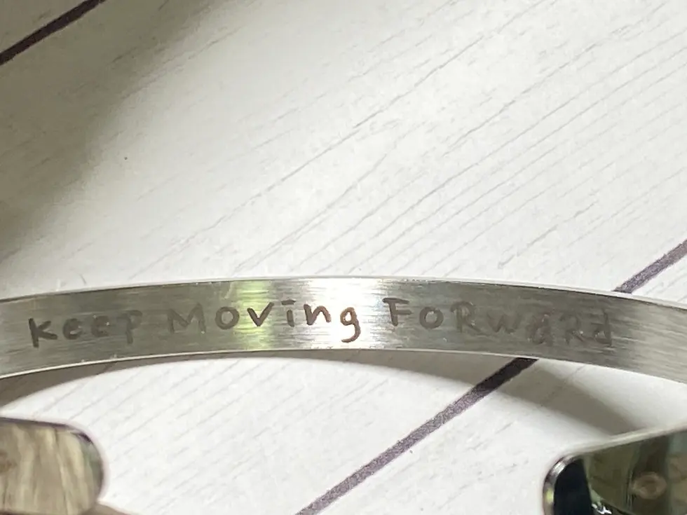 Thumbnail: Keep moving forward bracelet, motivational jewelry, gift for inspiration, keep g