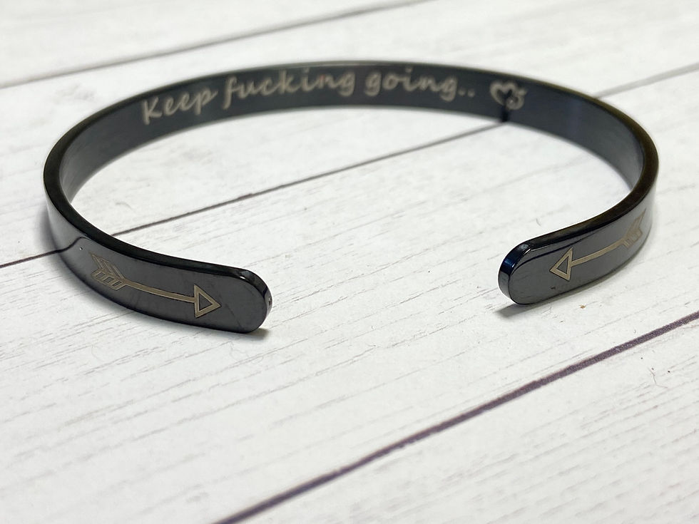 Thumbnail: Keep going, encouragement bracelet, Keep Fucking Going, don't give up, motivatio