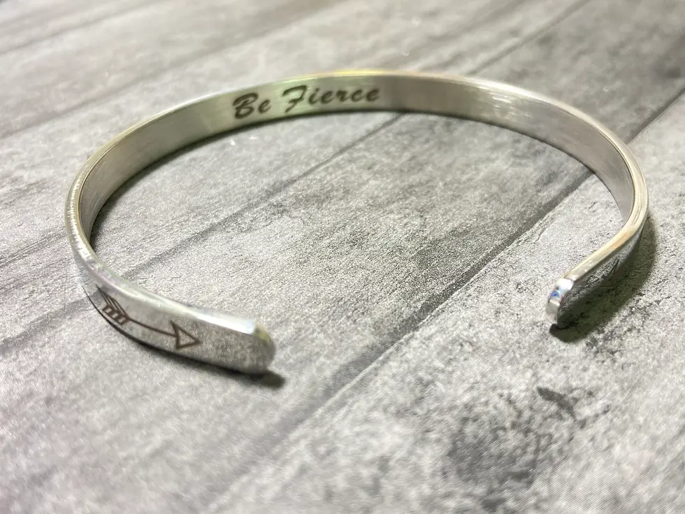 Thumbnail: Be fierce, gift for encouragement, gift for her, stainless steel bracelet, encou