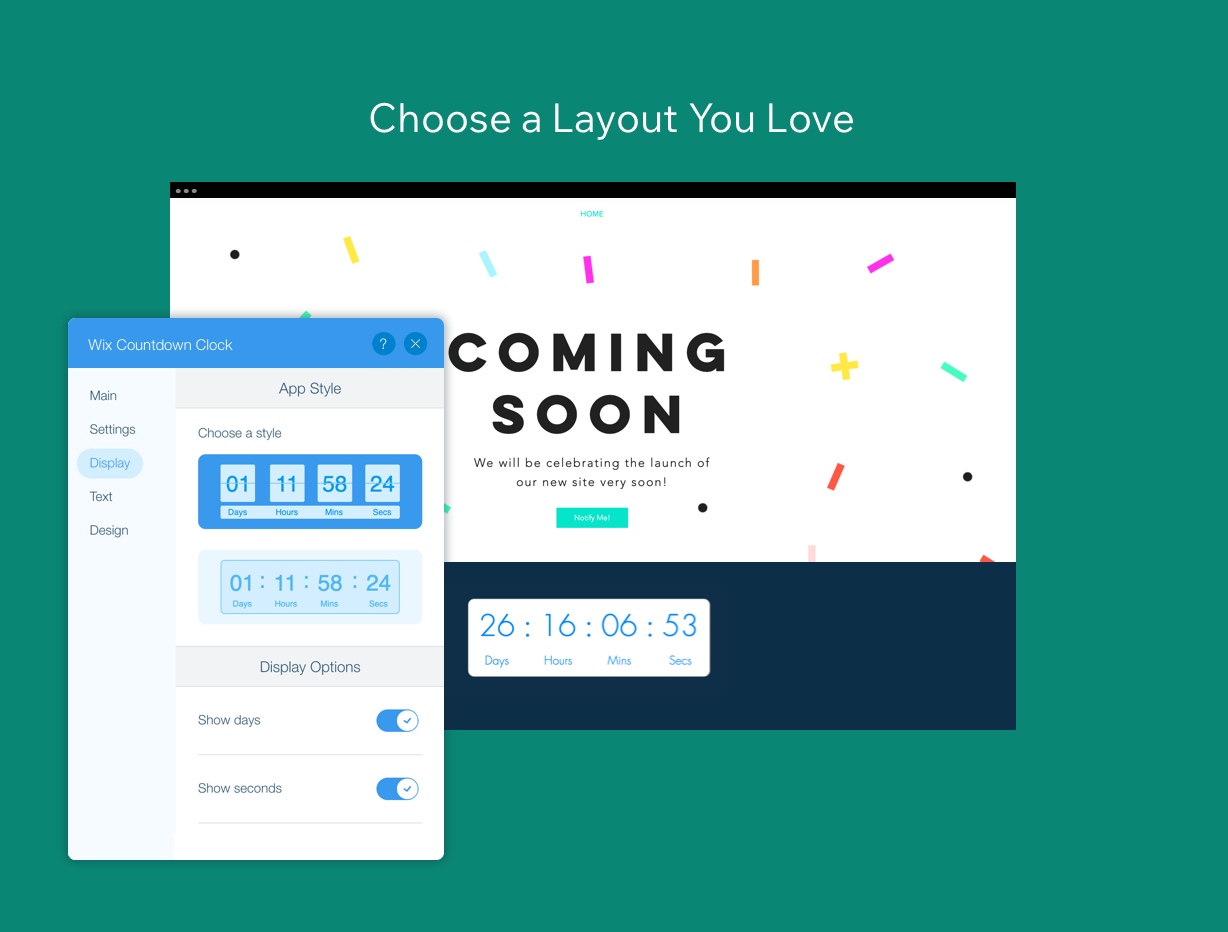 Wix Countdown Clock Wix App Market