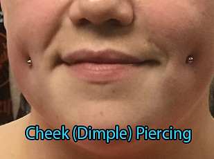 cheek dimple piercing Piercing DeVille Ink Baltimore Md cheek dimple piercing custom jewlery piercing Best in Baltimore