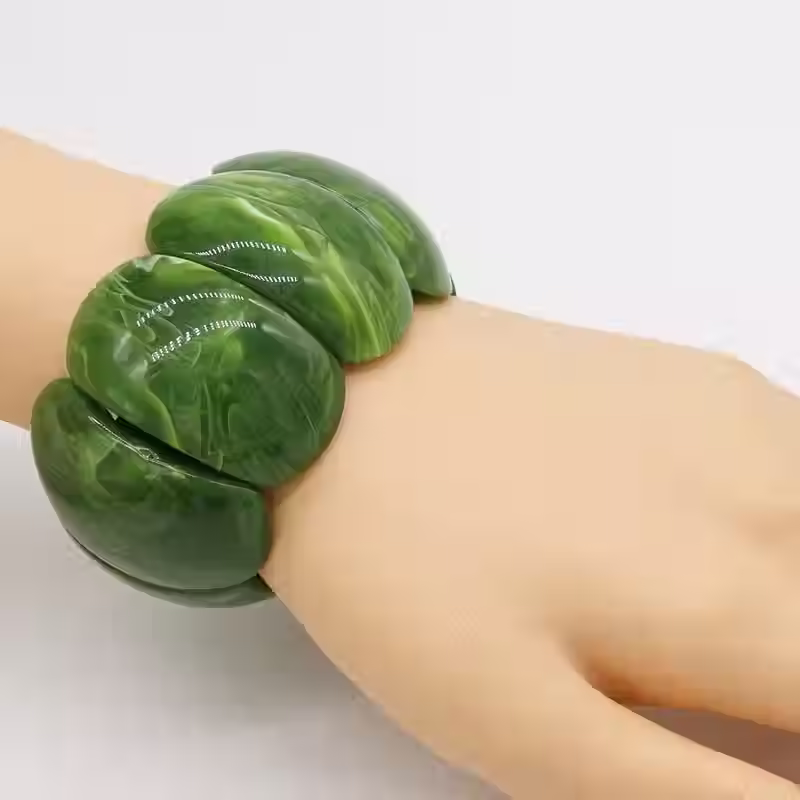 Thumbnail: Luxury Chunky Resin Stretch Bracelet