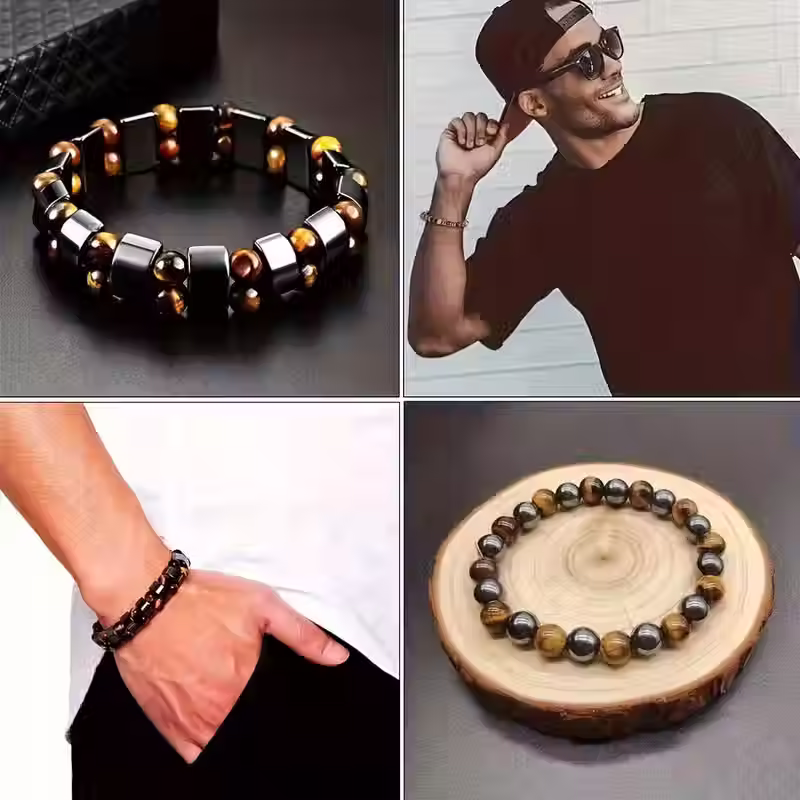 Прев'ю: Men's Tiger's Eye & Hematite Bracelet