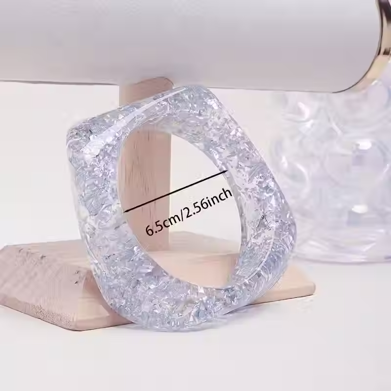 Thumbnail: Crystal Square Acrylic Bangle