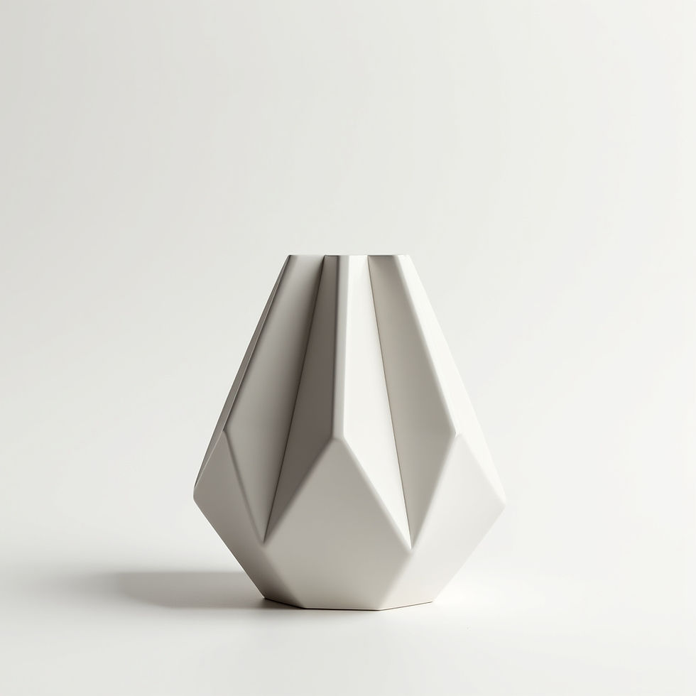 Geometric Mountain Vase