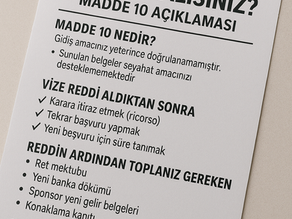 ❌ İtalya Vizesi Reddi Alırsanız Ne Yapmalısınız. Madde 10 Açıklaması