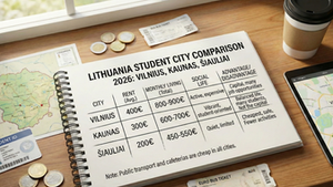 Le città più economiche della Lituania per gli studenti. Confronto tra Vilnius Kaunas e Šiauliai