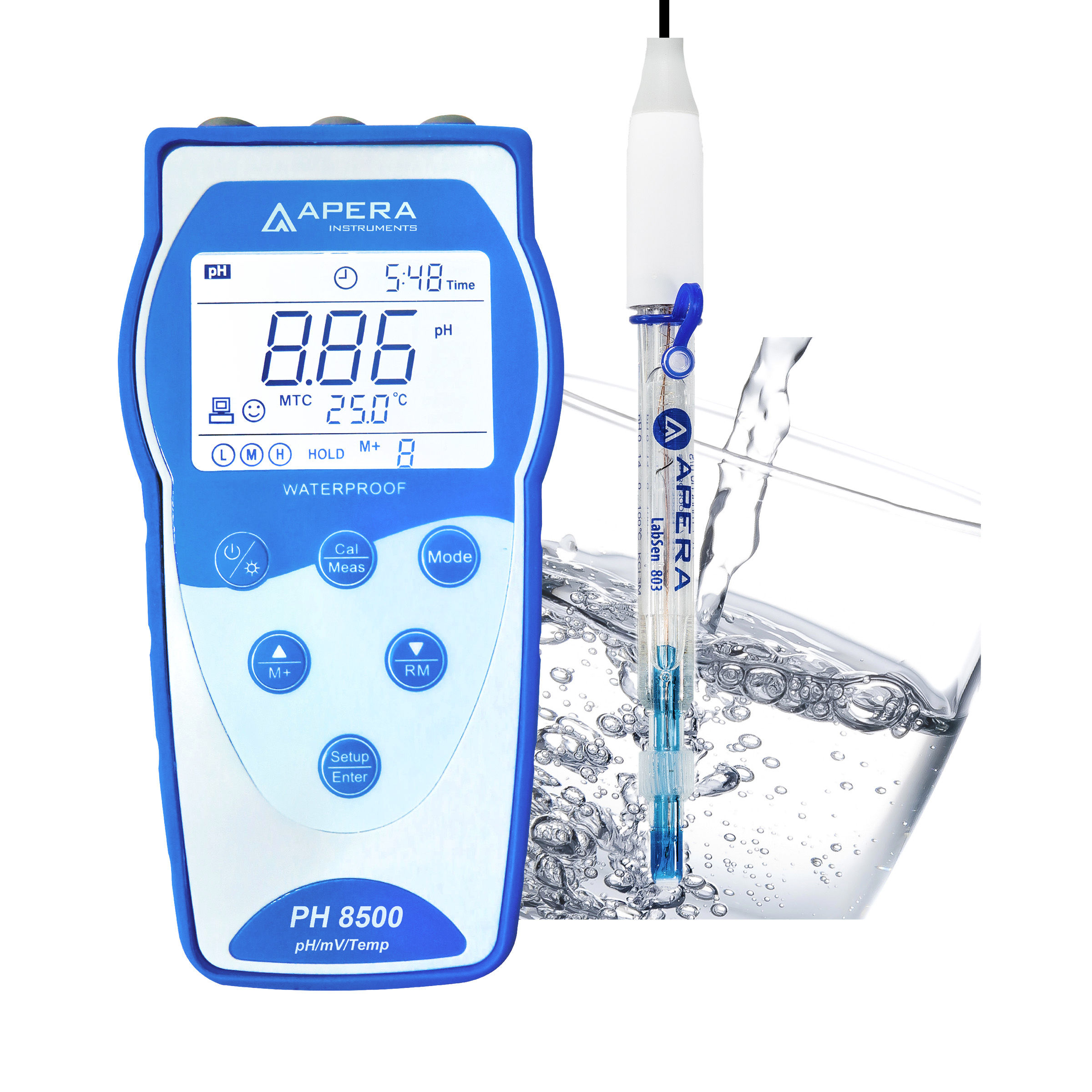 PH8500-PW Portable pH Meter for Pure Water Drinking/RO/Distilled/Deionized Water