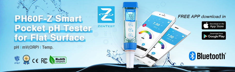 Thumbnail: ZenTest® PH60F-Z Smart Flat pH Tester Kit