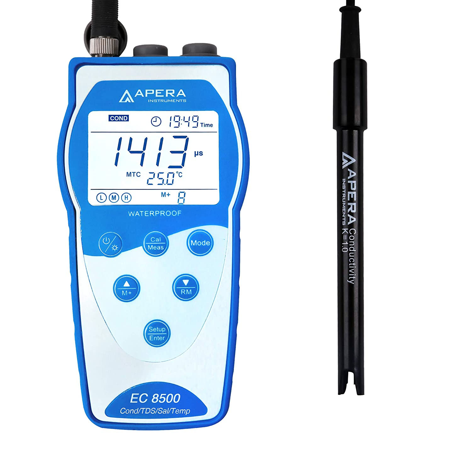 EC8500 Portable Conductivity/TDS/Salinity Meter Kit with Data Logger&USB Output