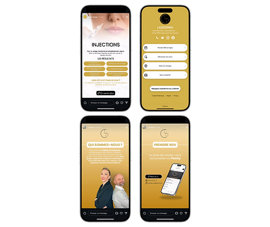 STORIES ET LINKTREE LASEDERMA