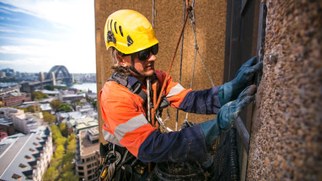 Working from heights building repairs and mantance.