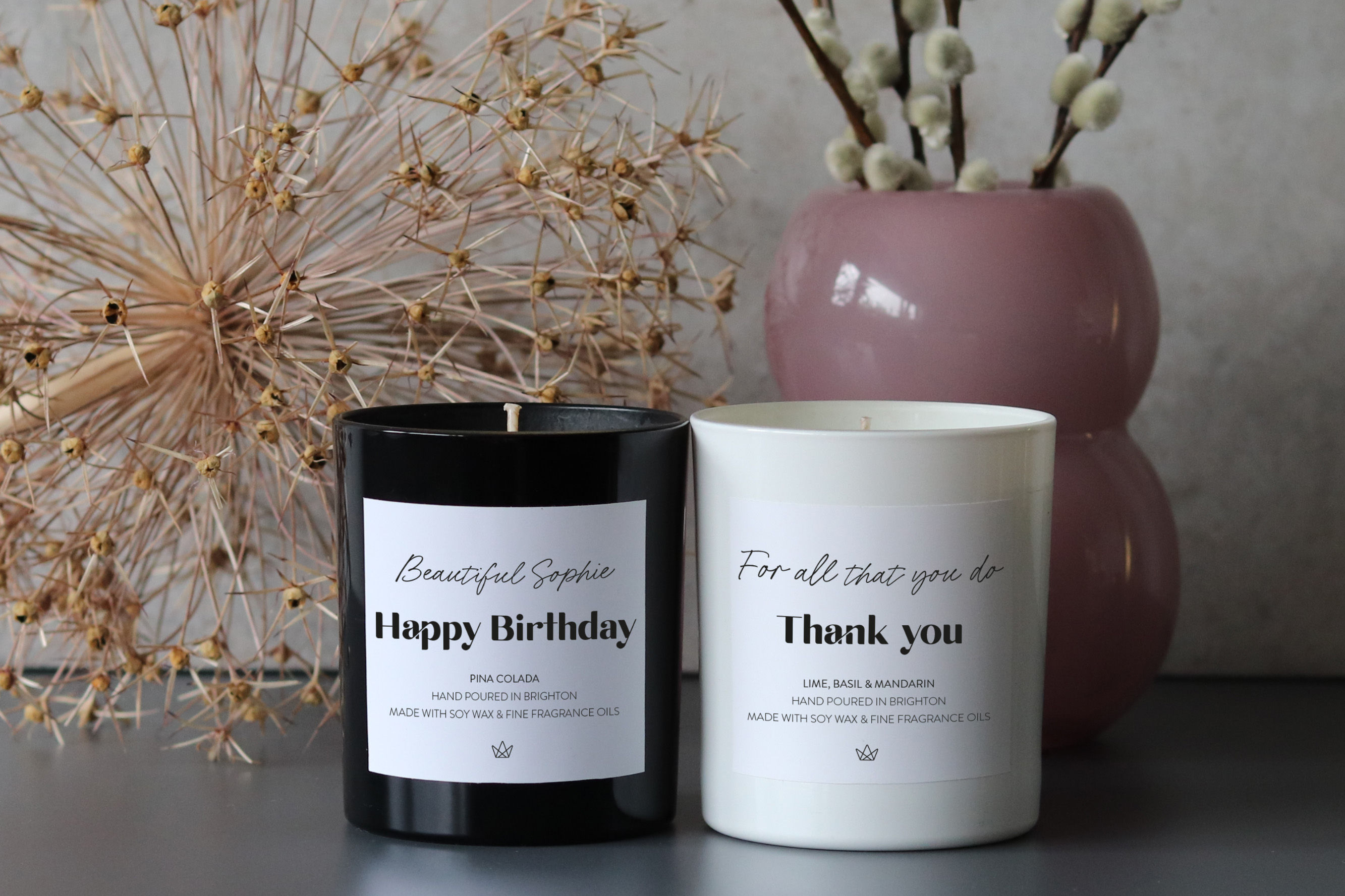 Personalised candle