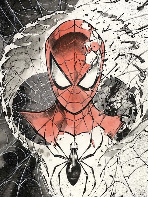 Peach Momoko Japanese Artist Spiderman Marvel comic book cover art