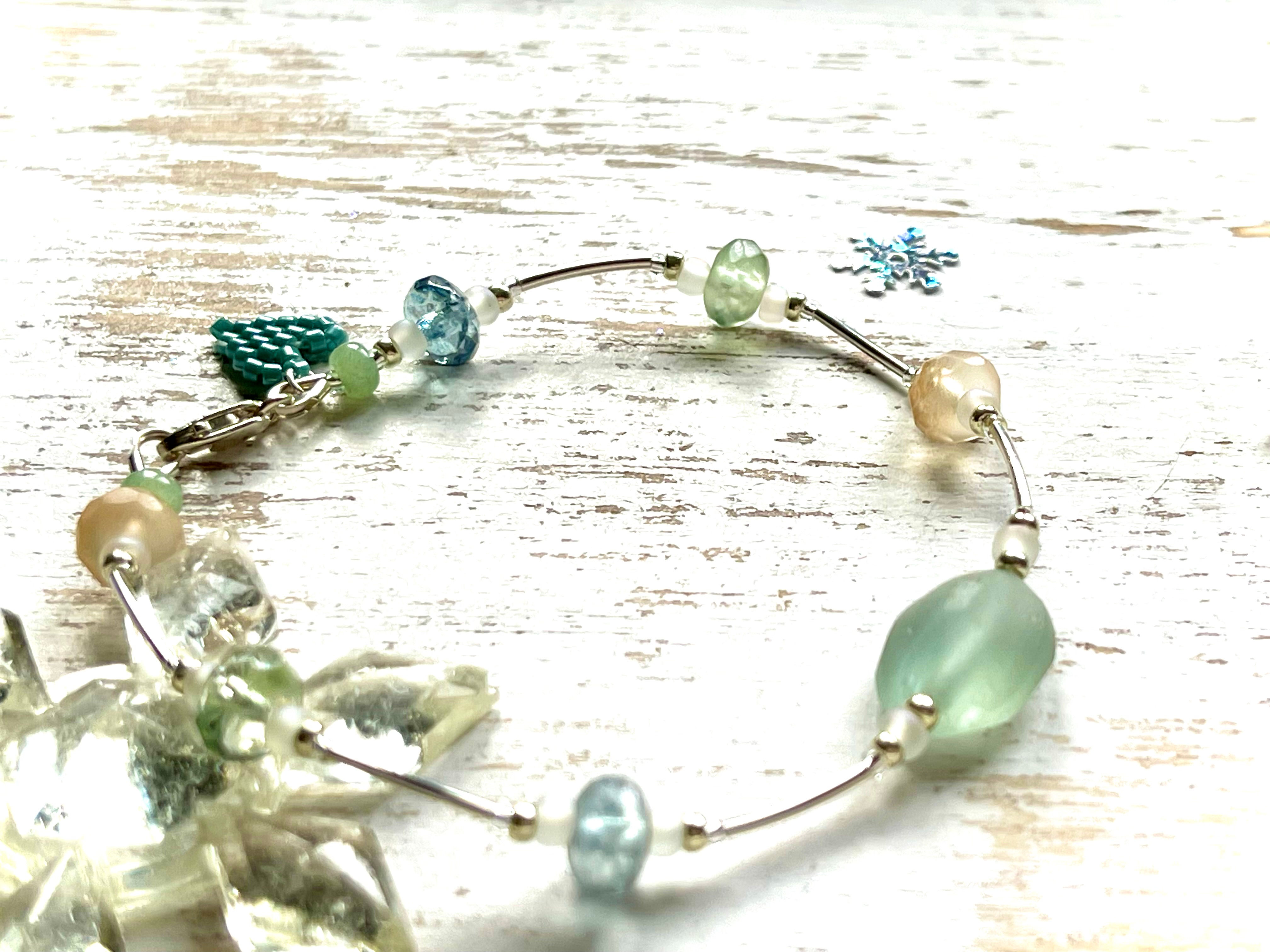 Aquamarine Fine Sterling Silver Bracelet