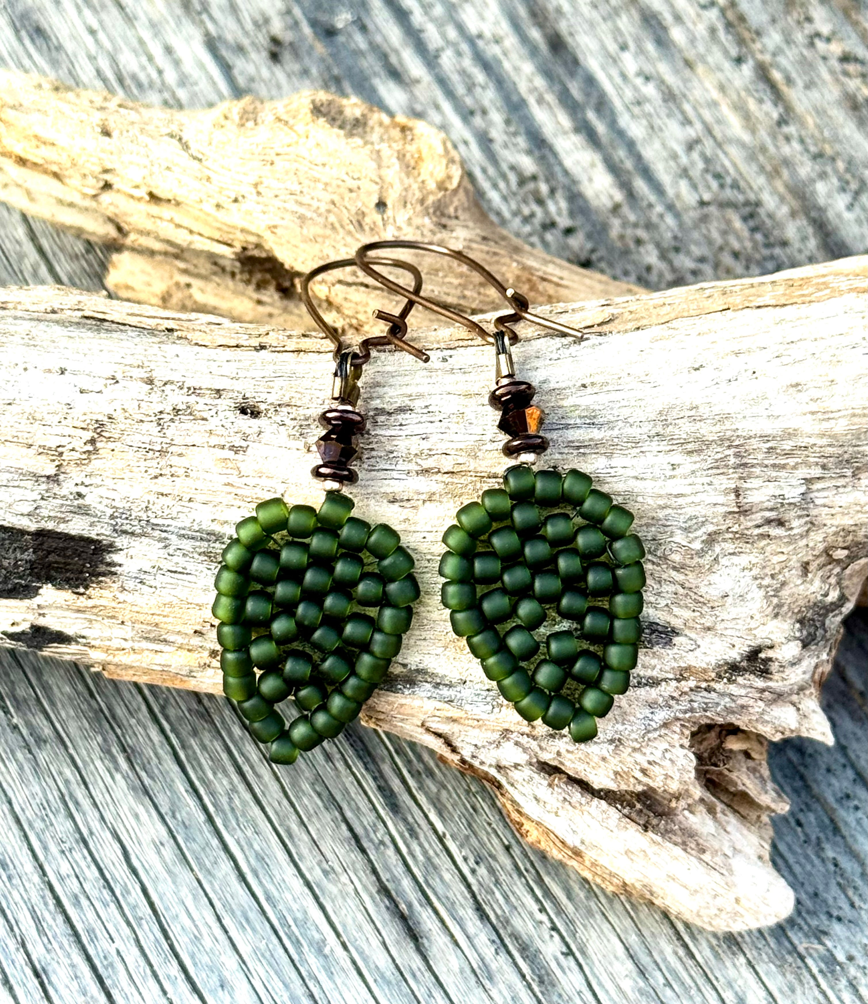 Green Goddess Leaves Earrings