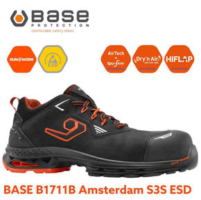 Base B1711B Amsterdam S3S ESD SC LG FO SR İtalyan İş Güvenliği Ayakkabısı