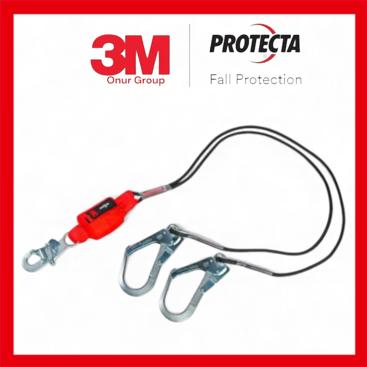 3M™ 1260352  Protecta® Şok Emicili Lanyard Çift Kollu Halatlı  1,80 m
