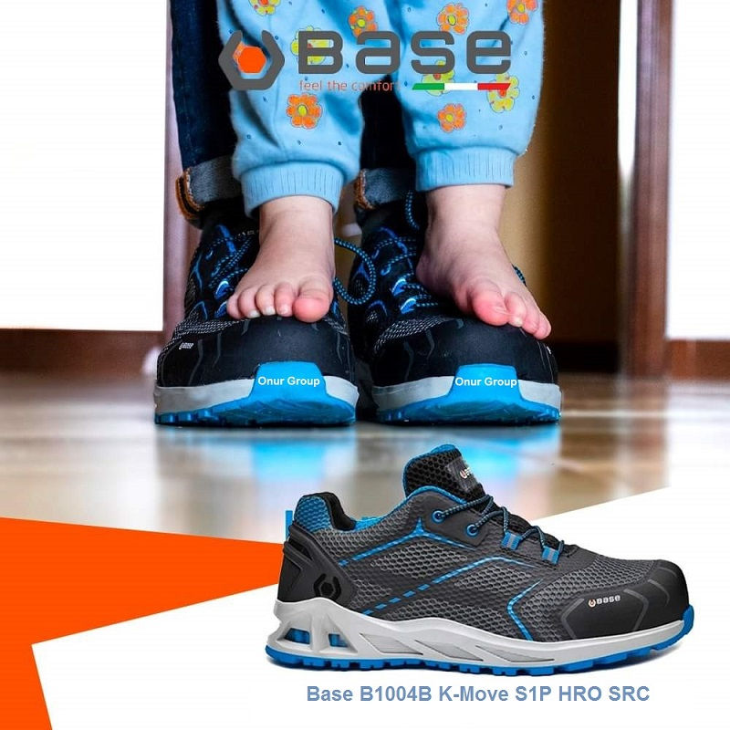 Base B1004B K-Move S1P HRO SRC İtalyan İş Güvenliği Ayakkabısı Satın Al Base B1004B K-Move S1P HRO SRC İtalyan İş Güvenliği Ayakkabısı Kaptiv serisinin Konfor ve Rahatlığı sunduğu modellerindendir.B1004B K-Move S1P HRO SRC iş ayakkabısı modelidir. Base B1004B K-Move modeli spor ayakkabının esnekliğini aratmayacak kadar rahat ve esnek tasarlanmıştır.Base B1004B K-Move modelinin üst kısmı transparan kumaştan yapıldığı için nefes alma özelliğine sahiptir.