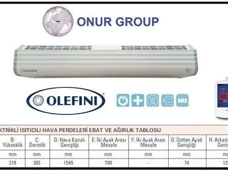 Olefini APEH-16 Genel Tip Isıtıcılı Hava Perdesi 160 cm