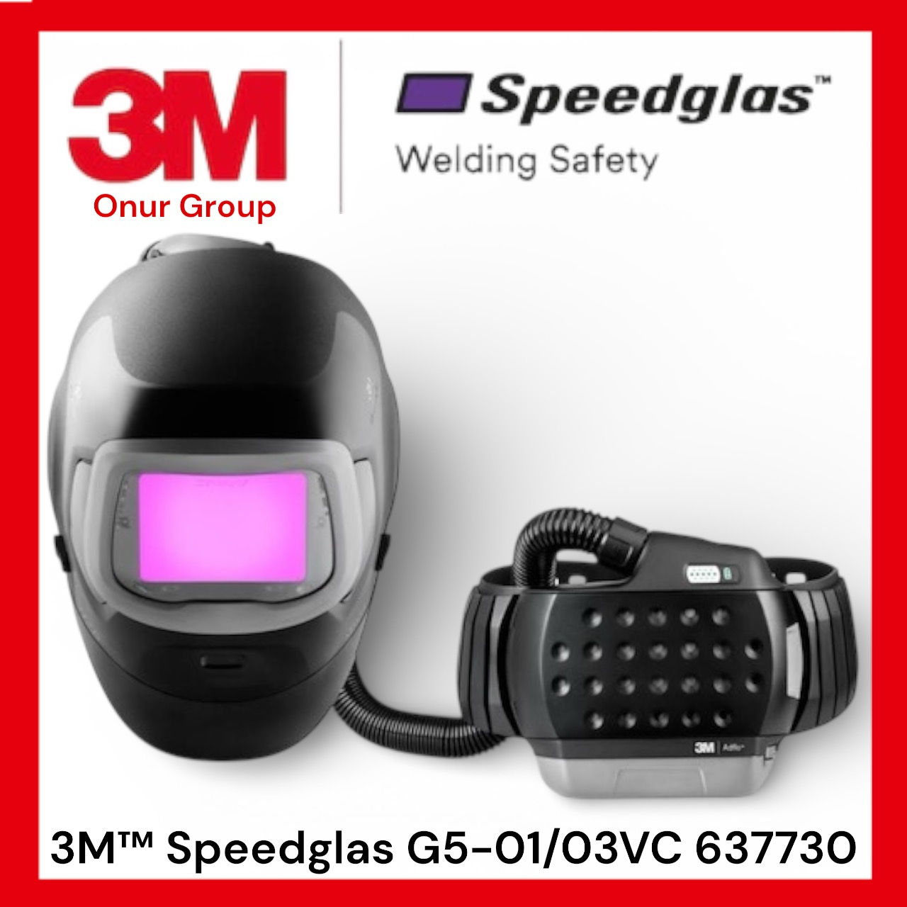 3M G5-01/03VC 637730 Speedglas G5-03 Pro Air Kaynak Filtreli Kaynak Başlığı