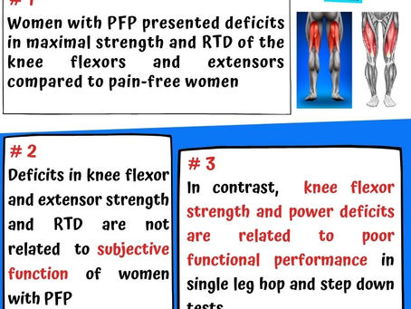 Knee extensor deficits in PFP