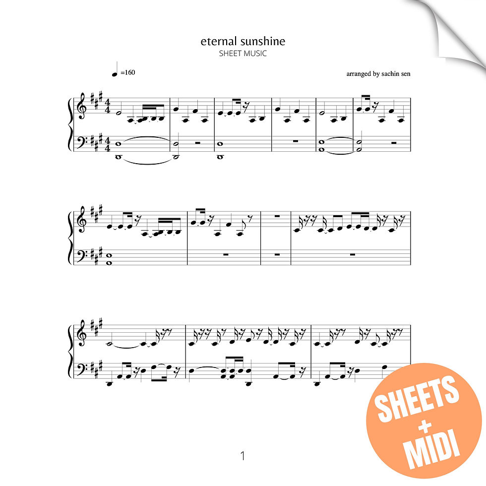 eternal sunshine (SHEET MUSIC & MIDI)