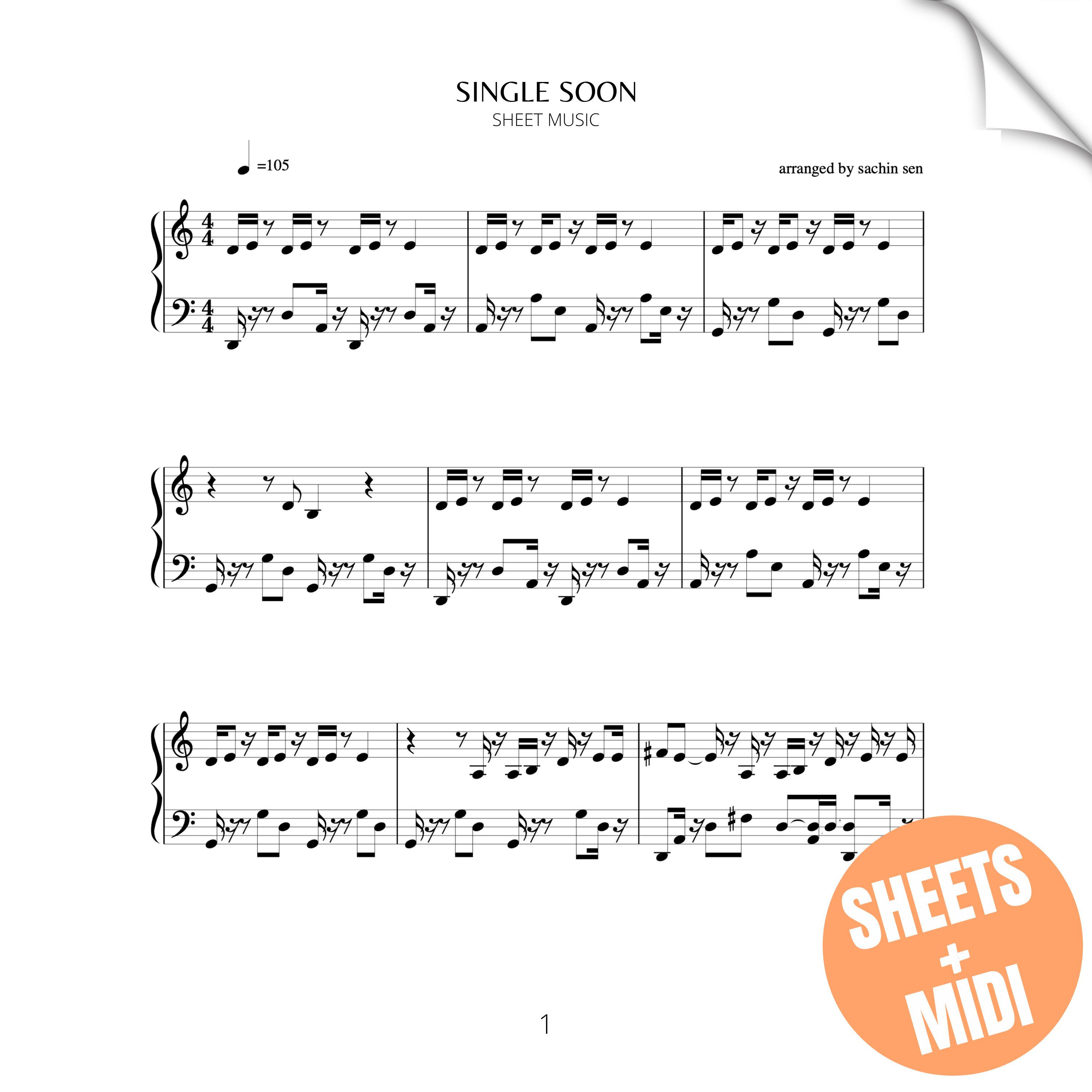Single Soon (SHEET MUSIC & MIDI)