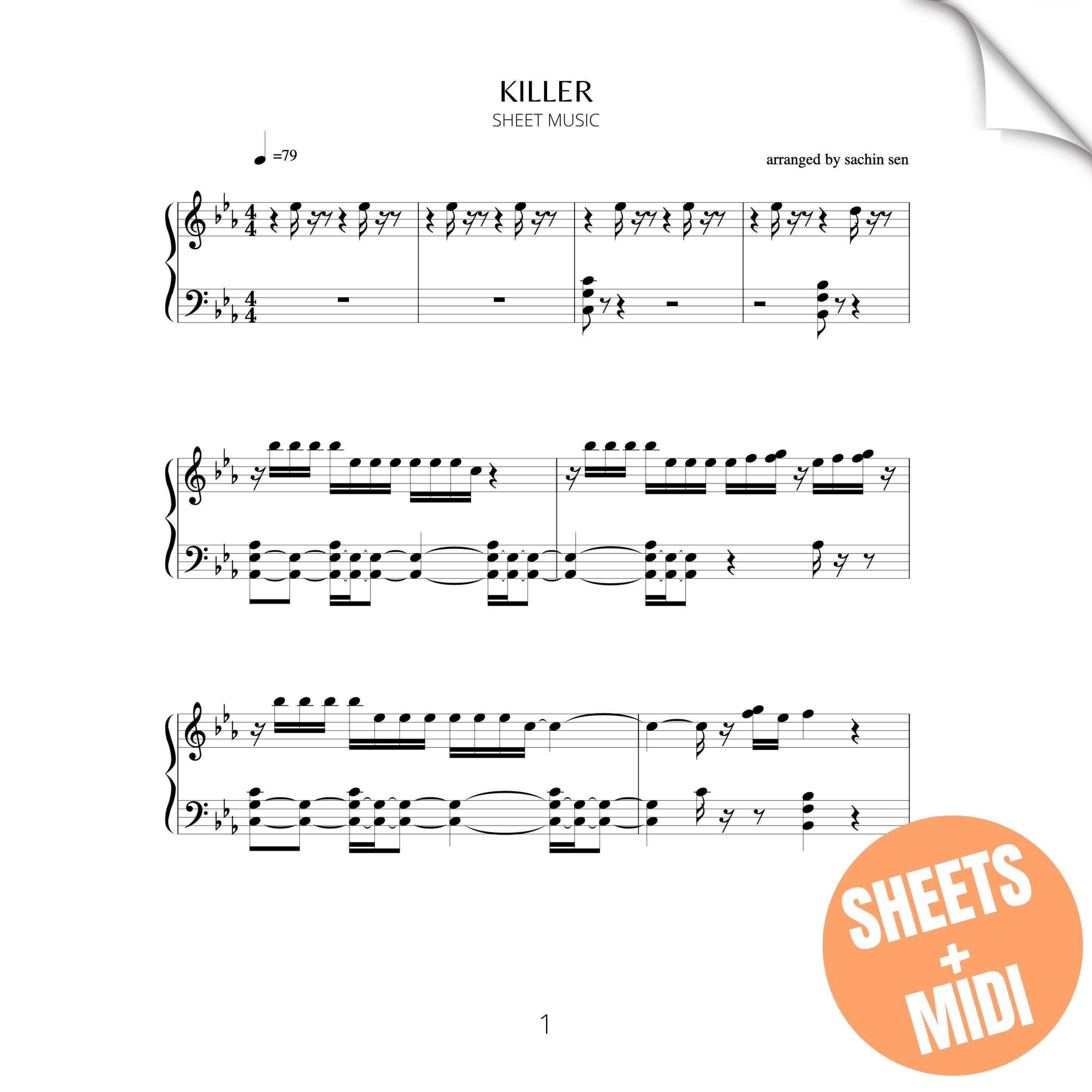 killer (SHEET MUSIC & MIDI)