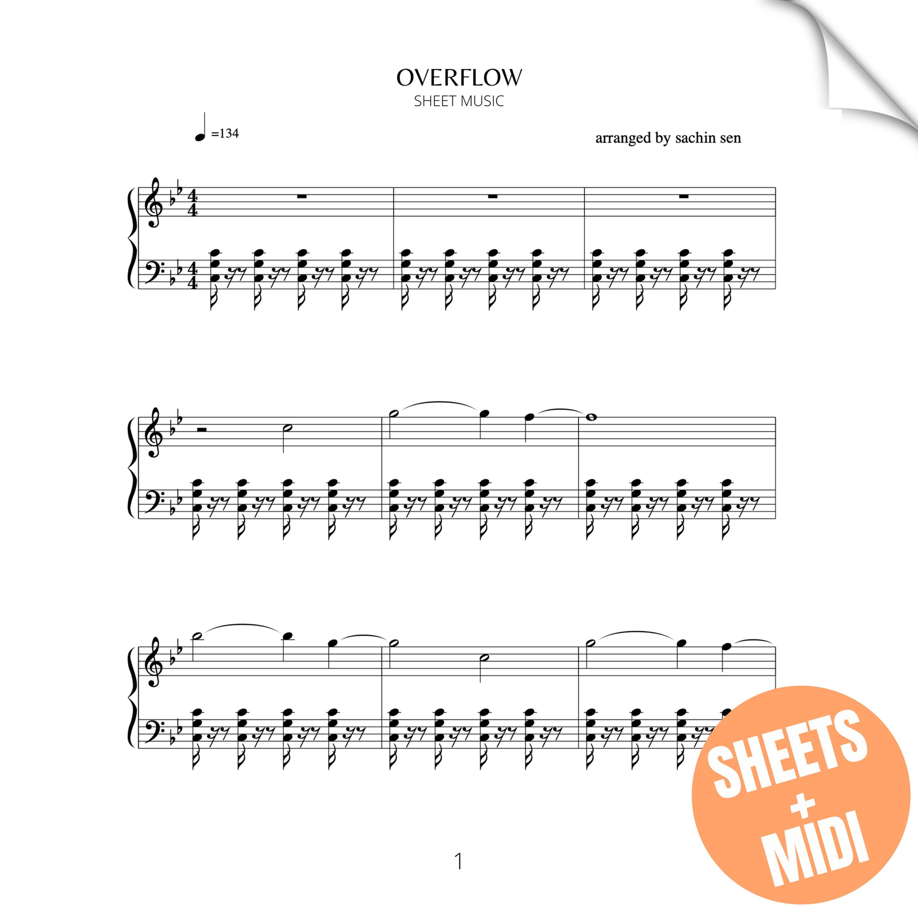 Overflow (SHEET MUSIC & MIDI)