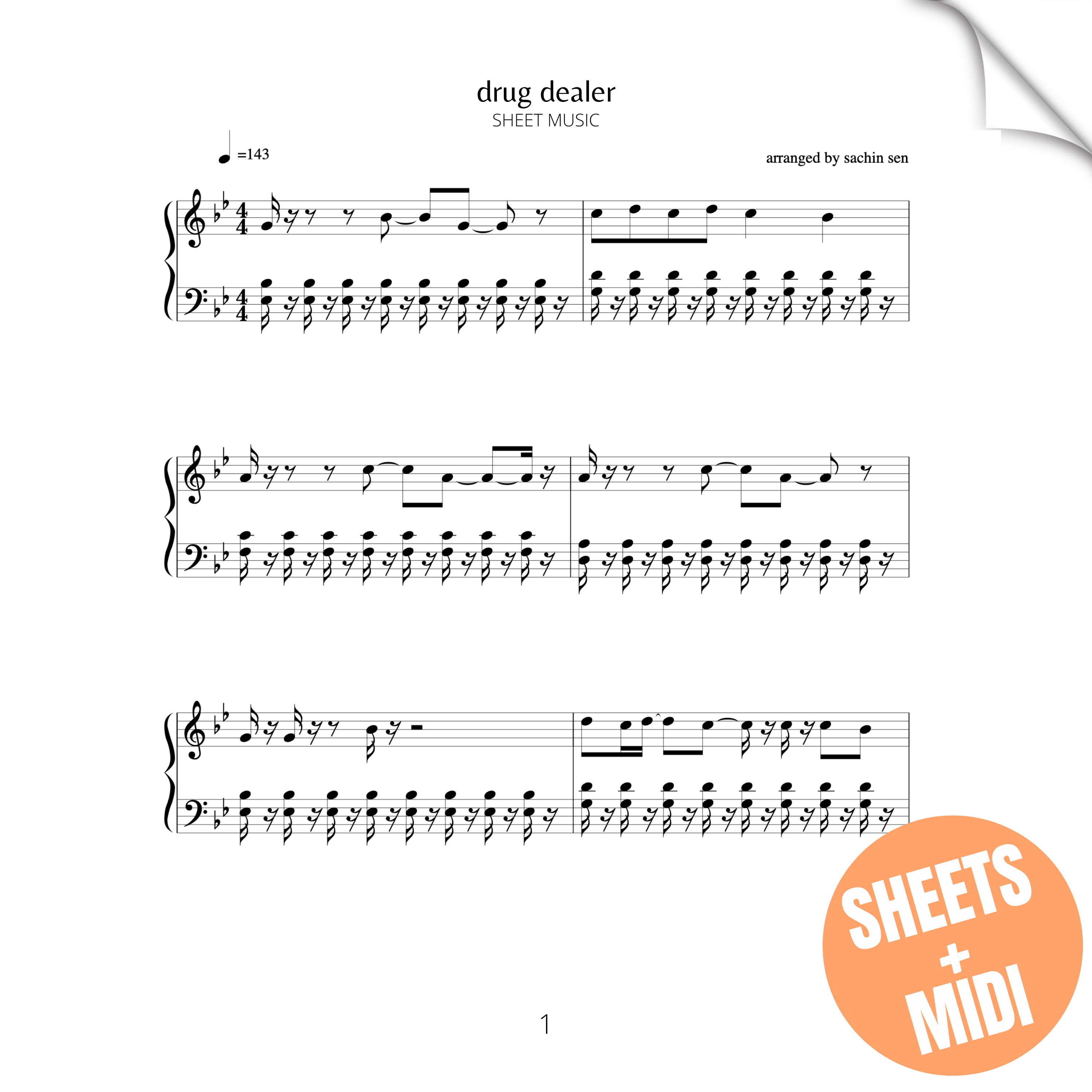 drug dealer (SHEET MUSIC & MIDI)