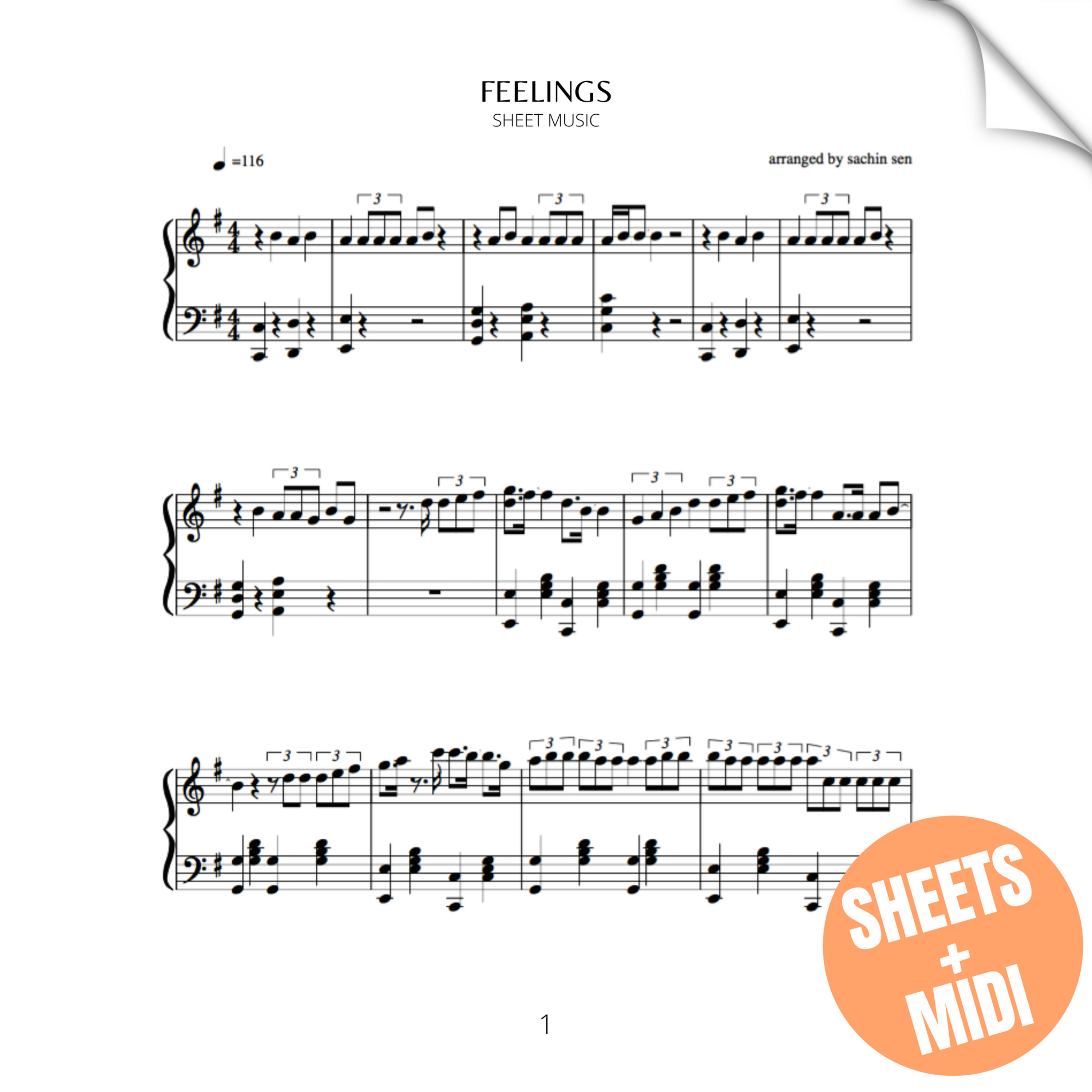 Feelings (SHEET MUSIC & MIDI)