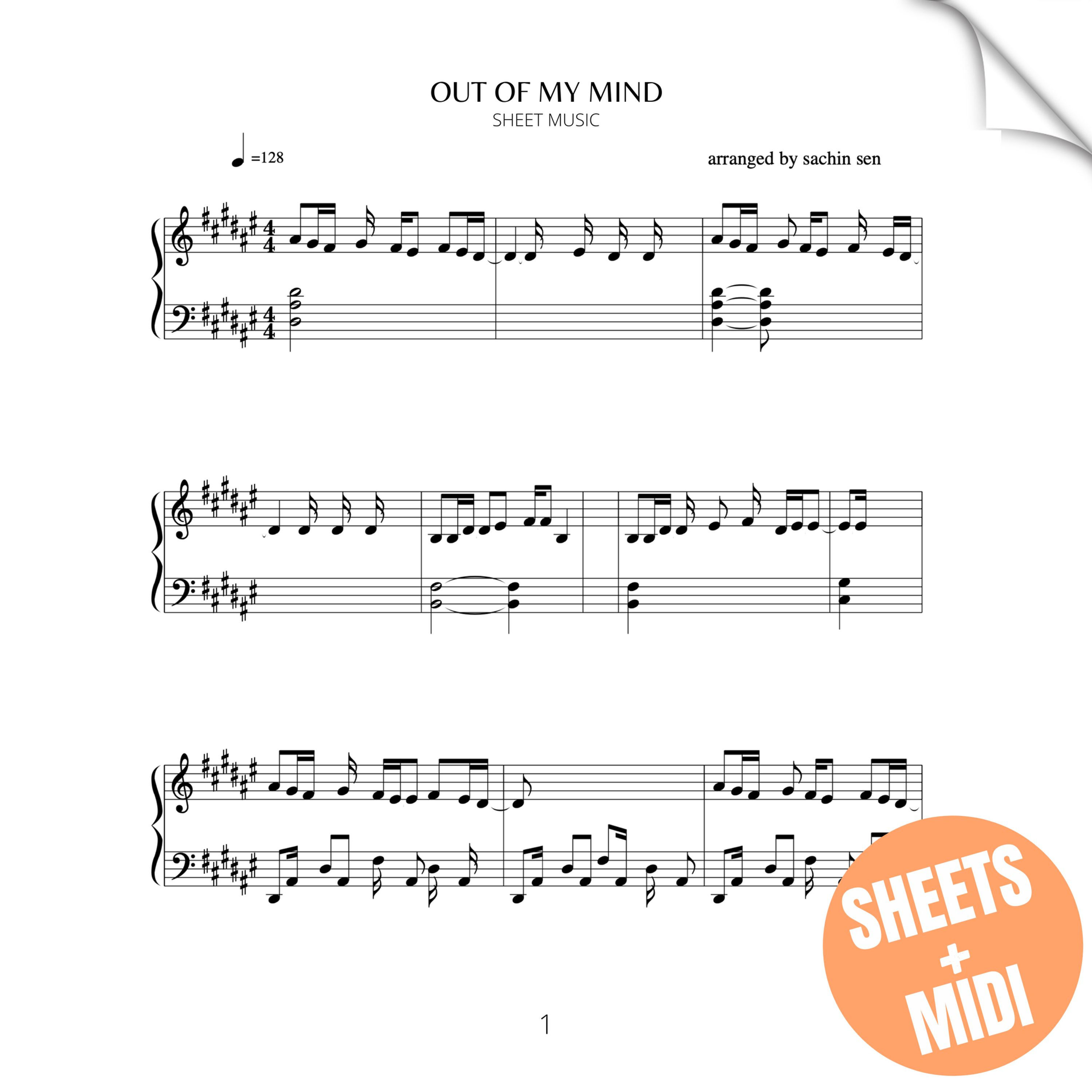 Out Of My Body (SHEET MUSIC & MIDI)