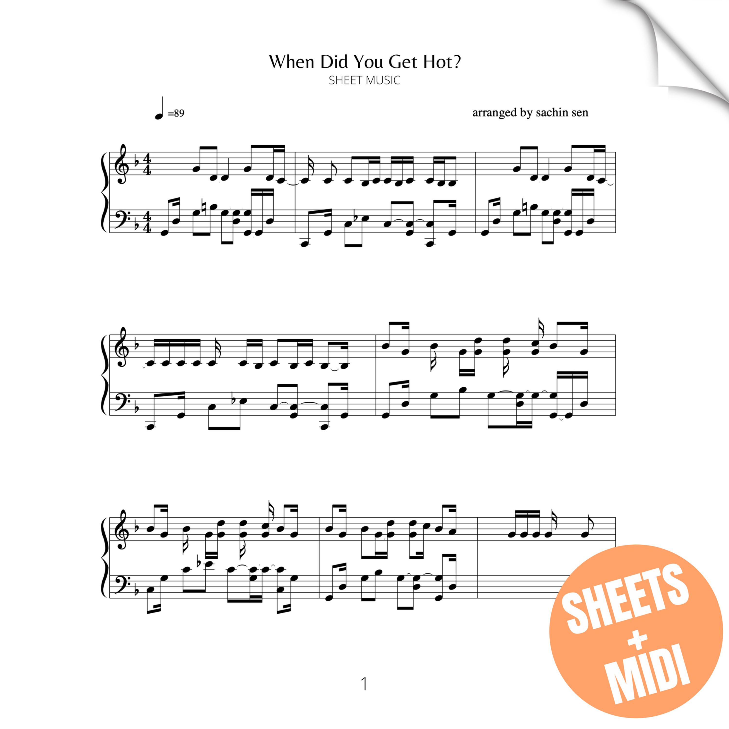 When Did You Get Hot? (SHEET MUSIC & MIDI)