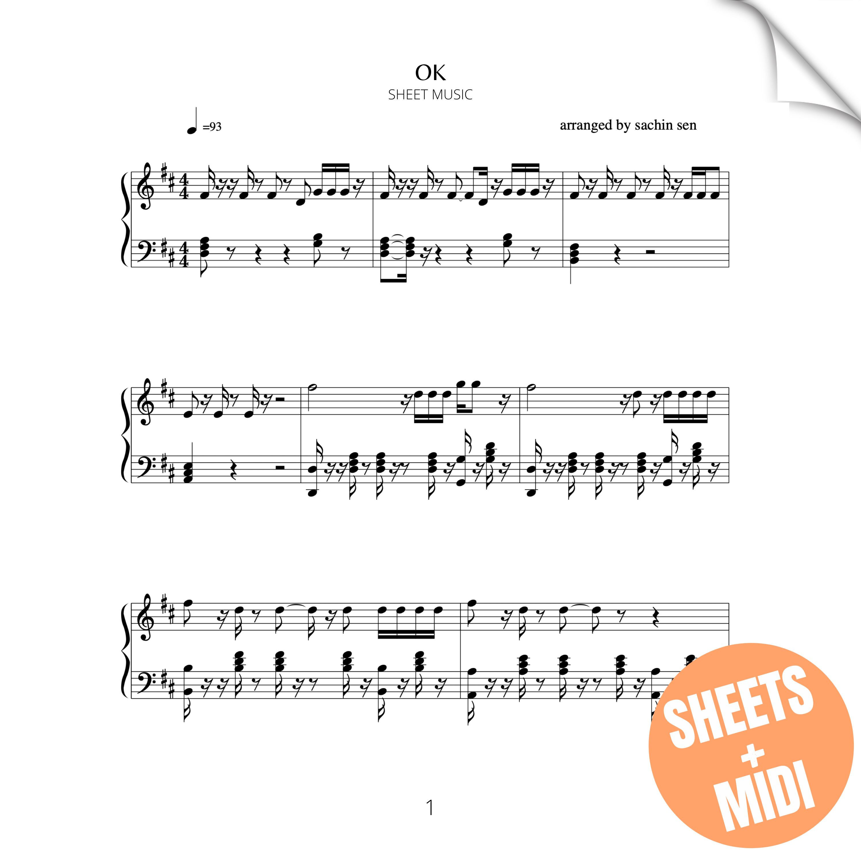 OK (SHEET MUSIC & MIDI)