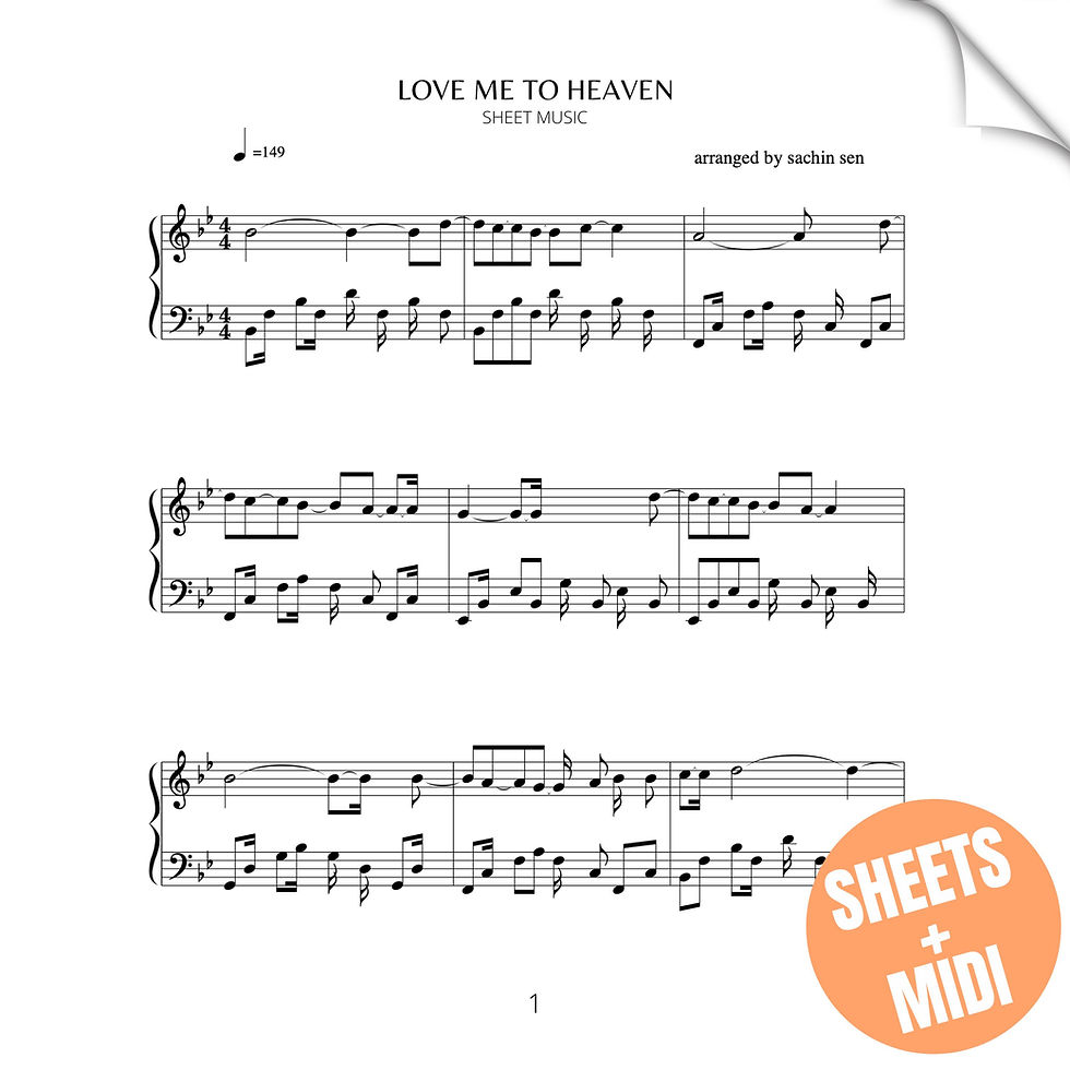 Love Me To Heaven (SHEET MUSIC & MIDI)