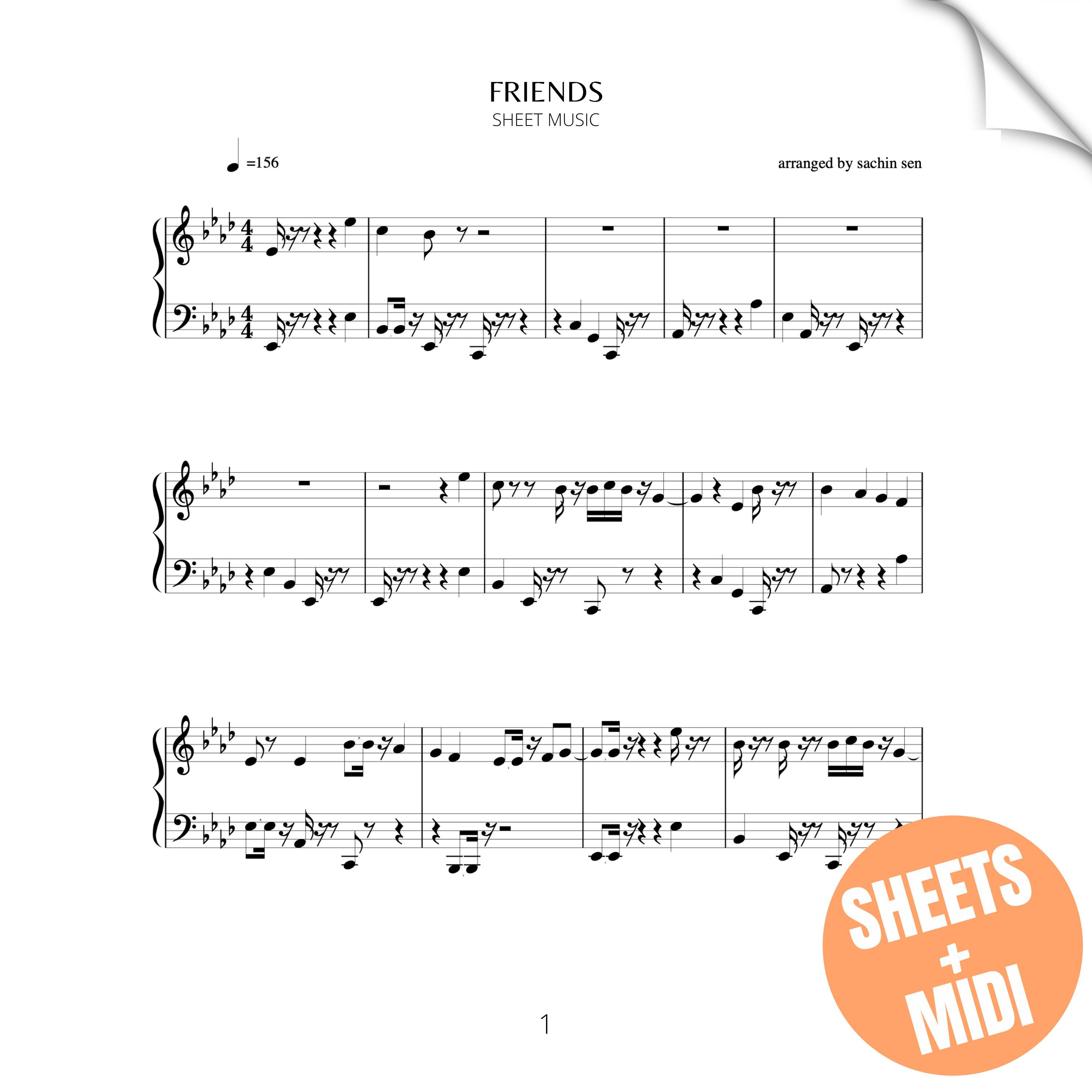 Friends (SHEET MUSIC & MIDI)