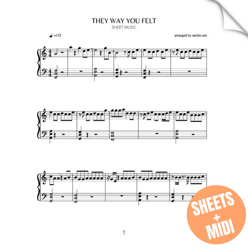 The Way You Felt (SHEET MUSIC & MIDI) Sachin Sen