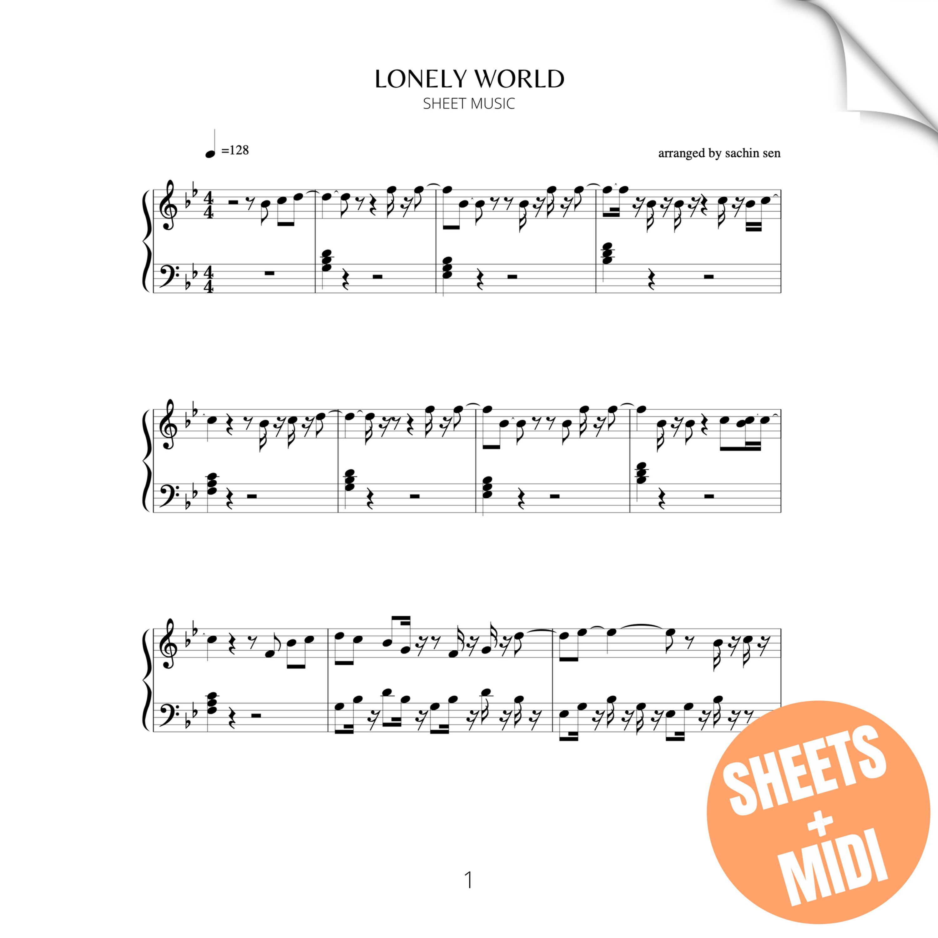 Lonely World (SHEET MUSIC & MIDI)