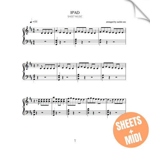 iPad (SHEET MUSIC & MIDI) Sachin Sen