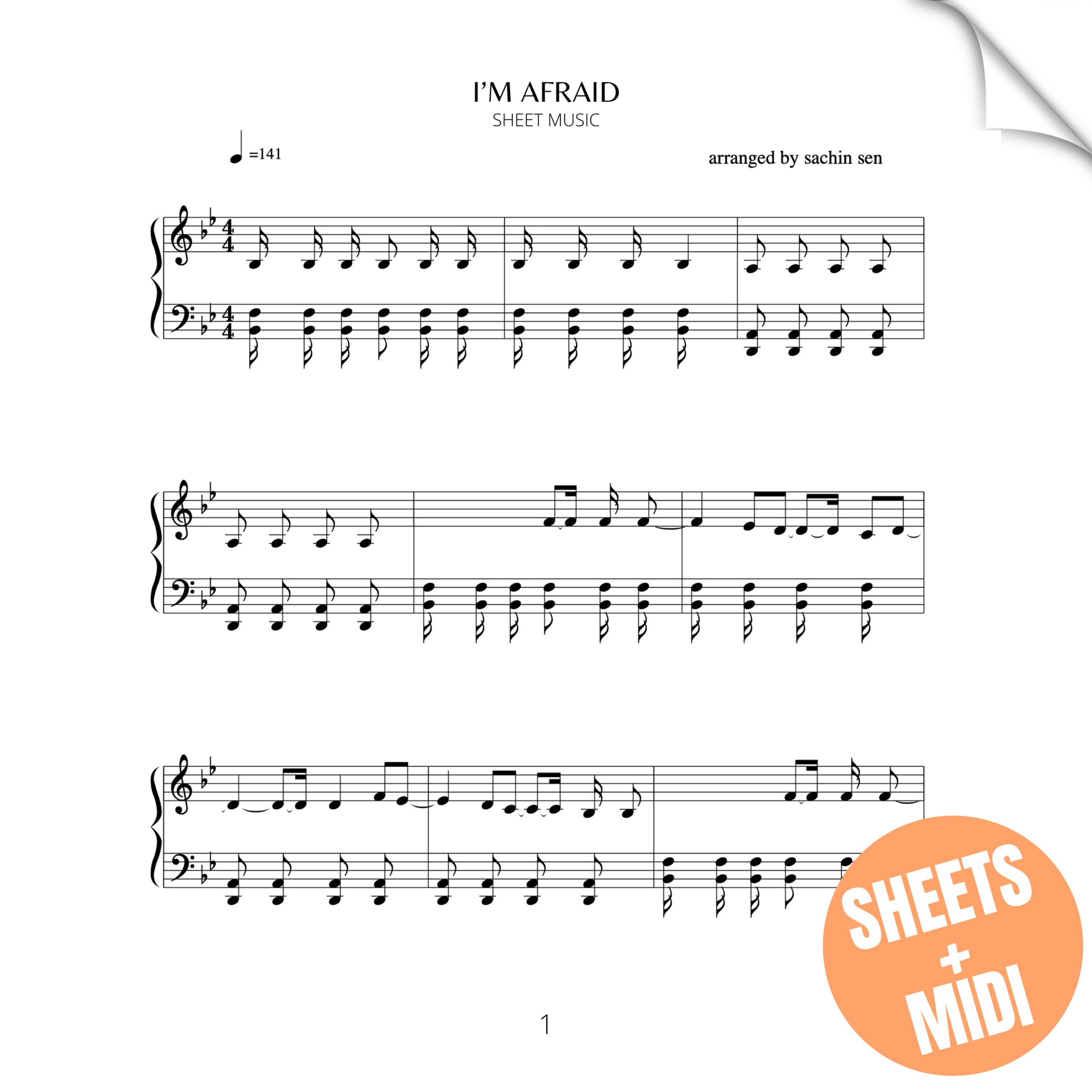 I’m Afraid (SHEET MUSIC & MIDI)