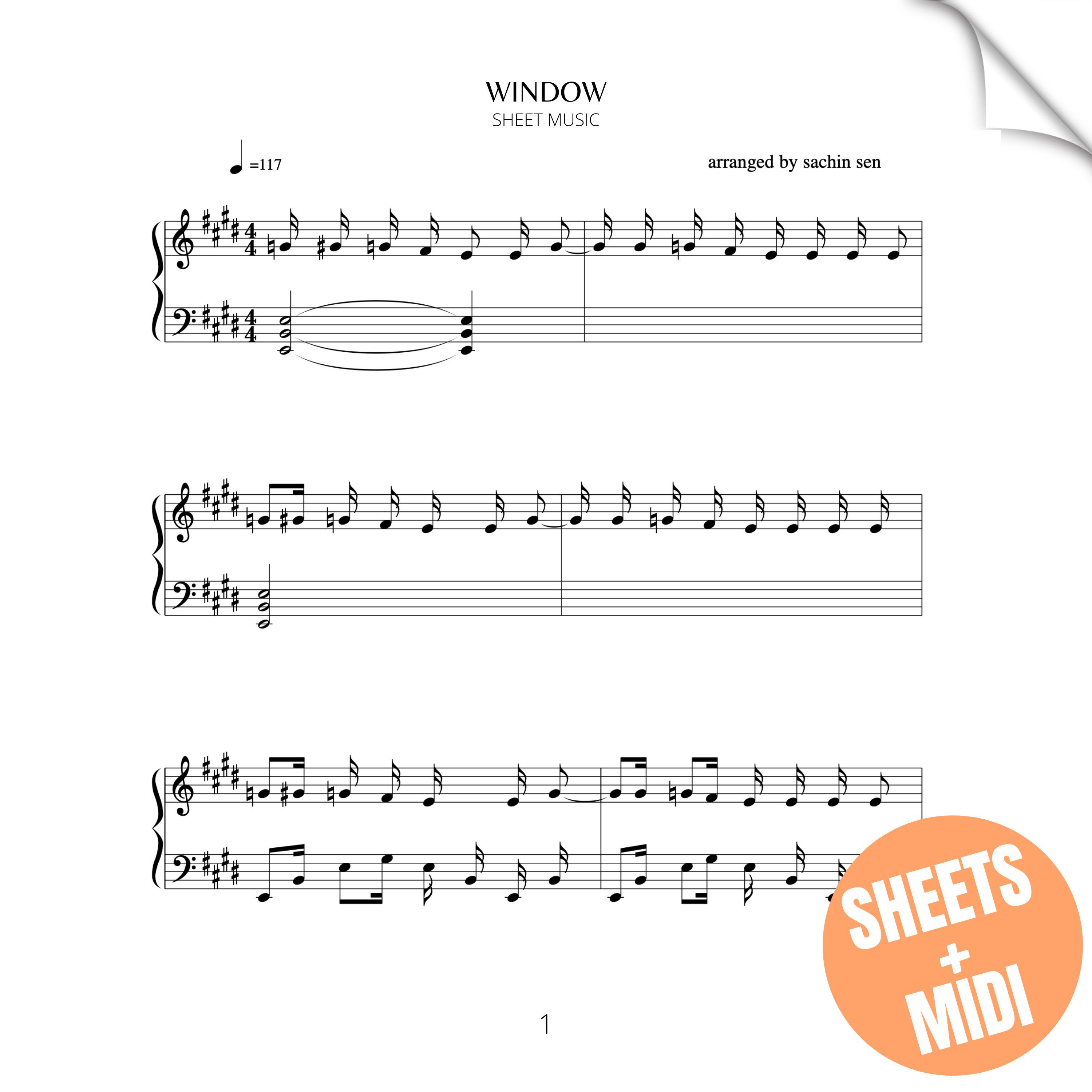 Window (SHEET MUSIC & MIDI)