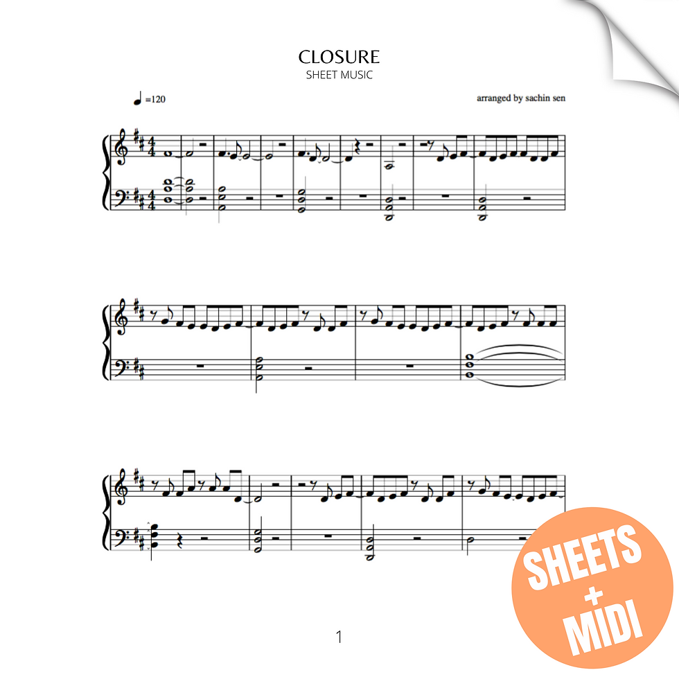 Closure (SHEET MUSIC & MIDI)