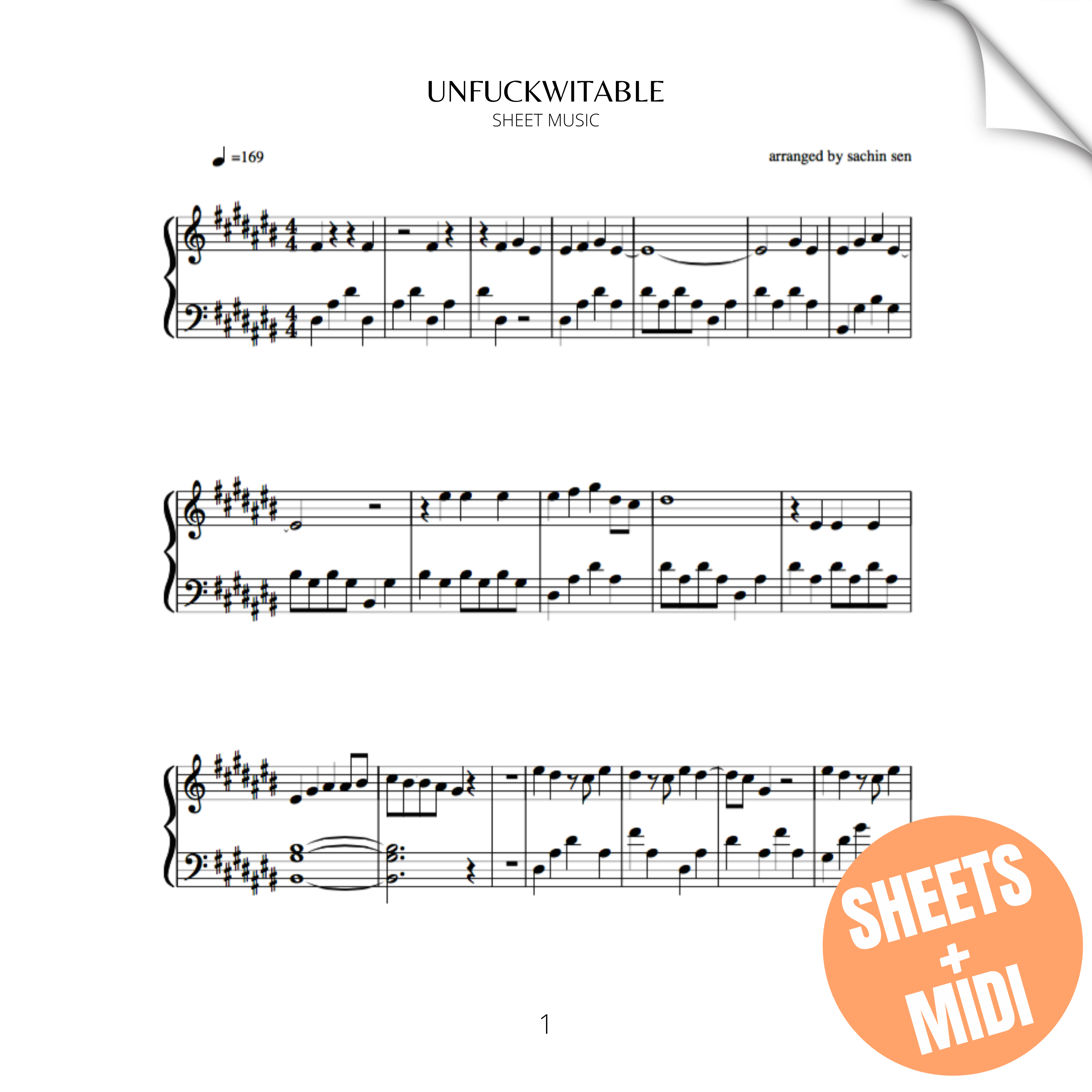 Unfuckwitable (SHEET MUSIC & MIDI)