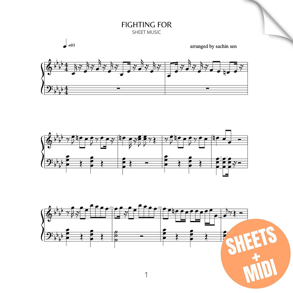 Fighting For (SHEET MUSIC & MIDI)