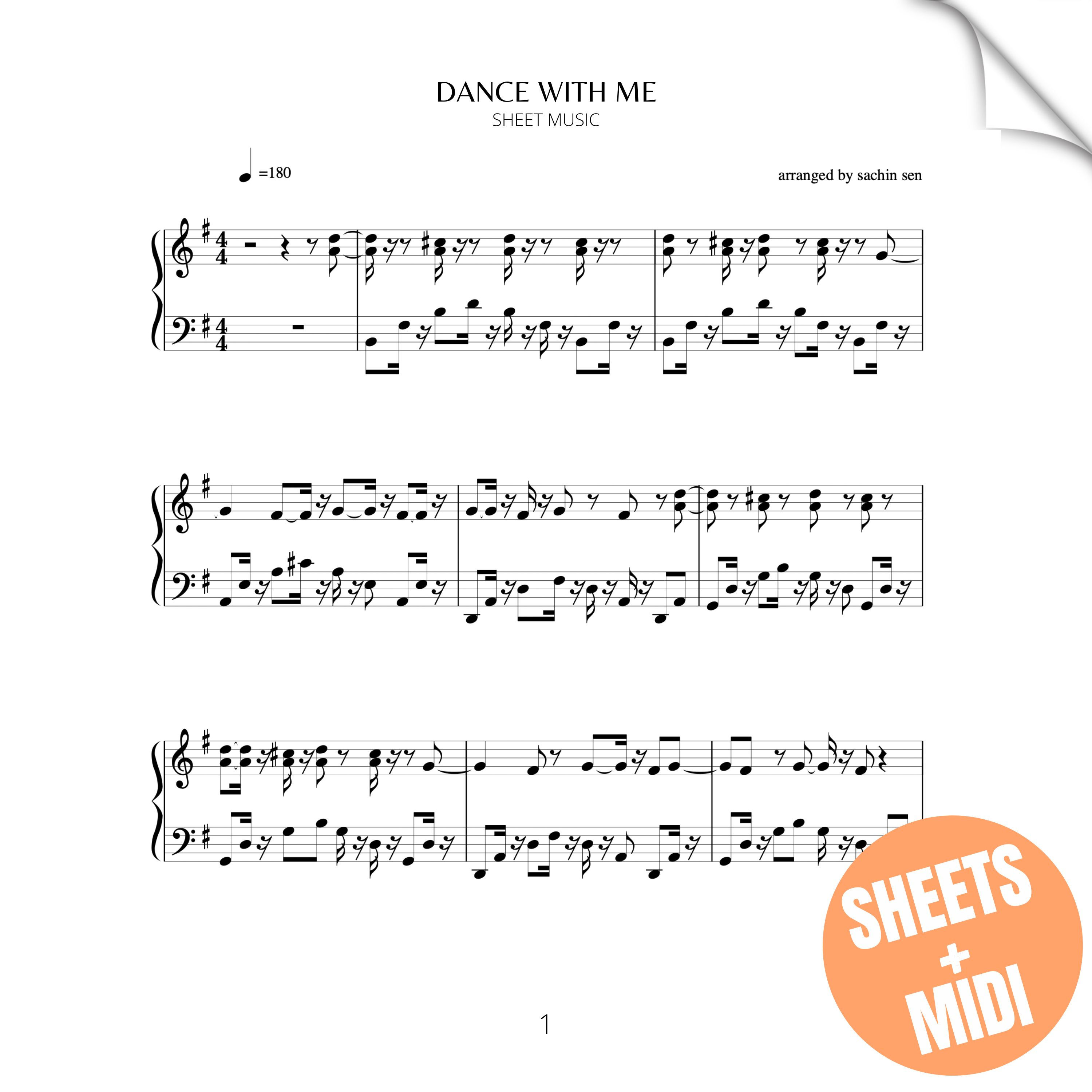 DANCE WITH ME (SHEET MUSIC & MIDI)