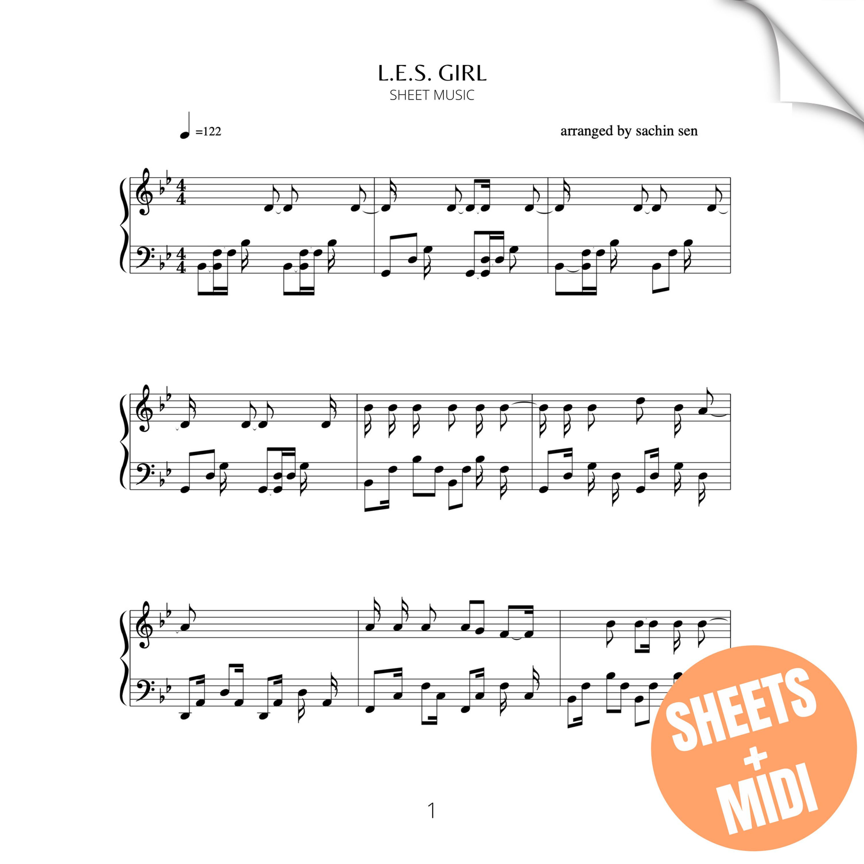 L.E.S. Girl (SHEET MUSIC & MIDI)